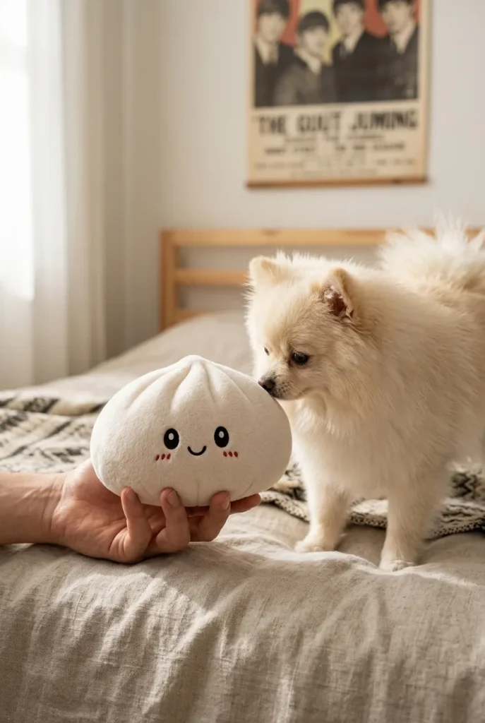 Squishy Dumpling Big – Jättikokoinen Halaustyyny ja lemmikki — asiakaskuva