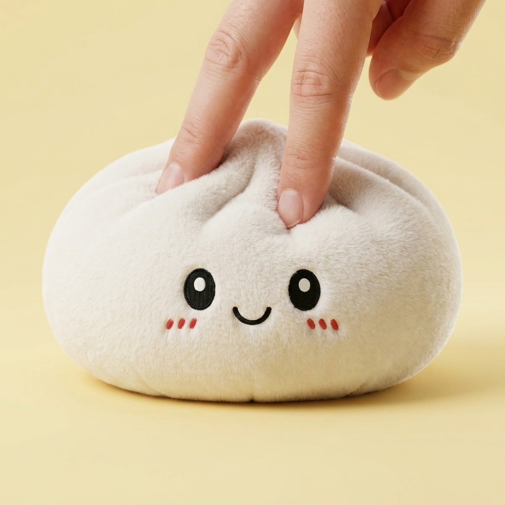 Squishy Dumpling Big – Jättikokoinen Halaustyyny puristettuna kädessä, squishy-materiaali