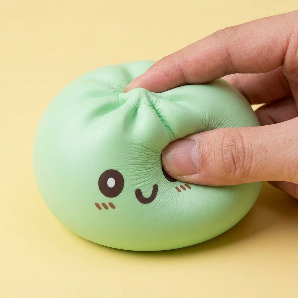 Jumbo Dumpling Squishy Vihreä — slow-rise-efekti, vaahto palautuu muotoonsa