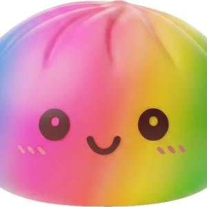 Rainbow Dumpling Squishy XXL — squishy antistressilelu, slow-rise, kawaii