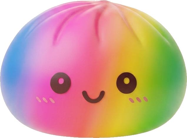 Rainbow Dumpling Squishy XXL — squishy antistressilelu, slow-rise, kawaii