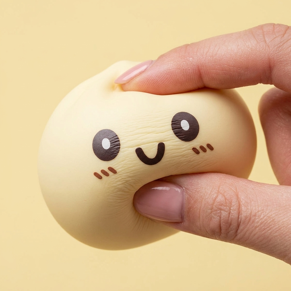 Giant Yellow Dumpling Squishy 15 cm — slow-rise-efekti, vaahto palautuu muotoonsa