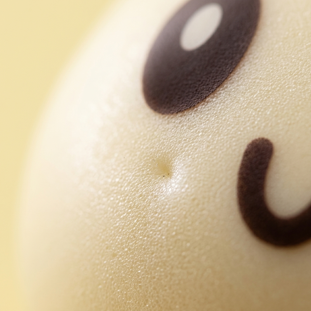Giant Yellow Dumpling Squishy 15 cm — makrolähikuva tekstuurista