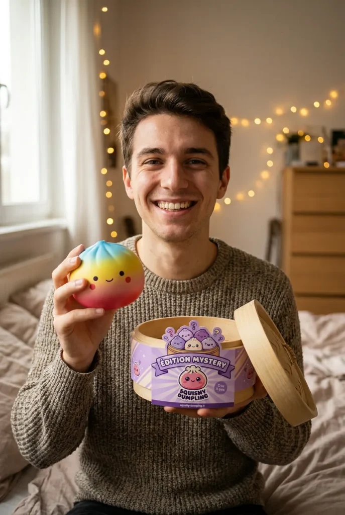 Dumpling Squishy Blind Box Mini 24 kpl -yllätyspakkaus pakkauksensa kanssa
