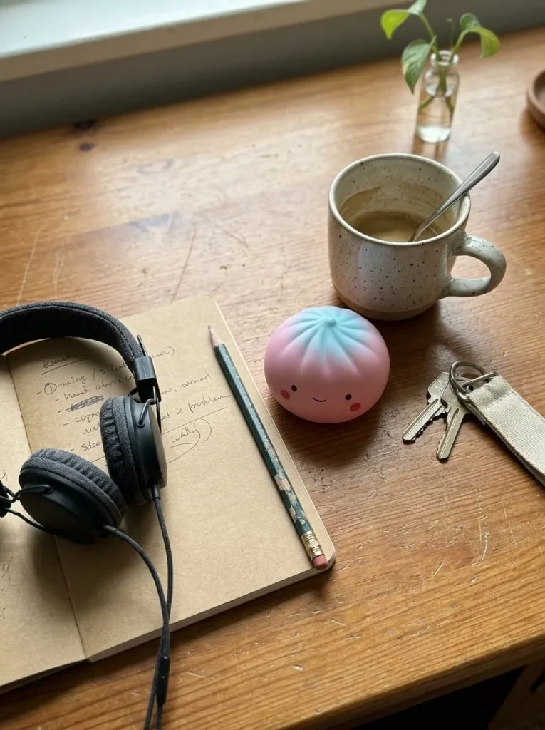 Dumpling Squishy Blind Box Mini 24 kpl -yllätyspakkaus työpöydällä
