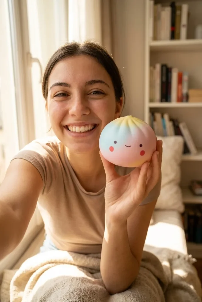 Dumpling Squishy Blind Box Mini 24 kpl -yllätyspakkaus arjen keskellä