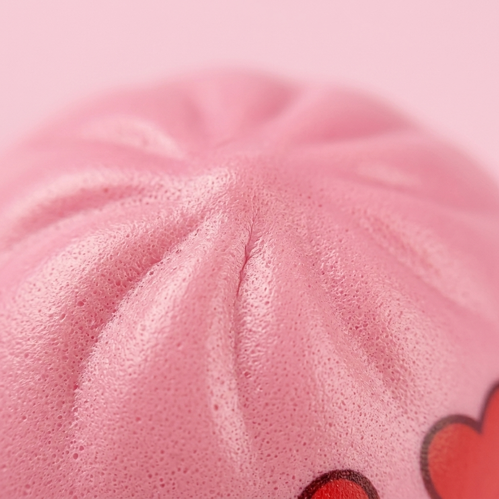 Mini Dumpling Squishy -yllätyspakkaus 3 kpl makrokuva vaahdon pinnasta