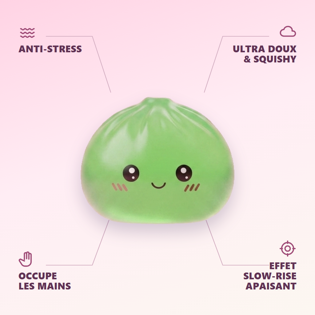 Mini Dumpling Squishy Sokeri, 7 kpl Bambukorissa infografiikka: tärkeimmät edut