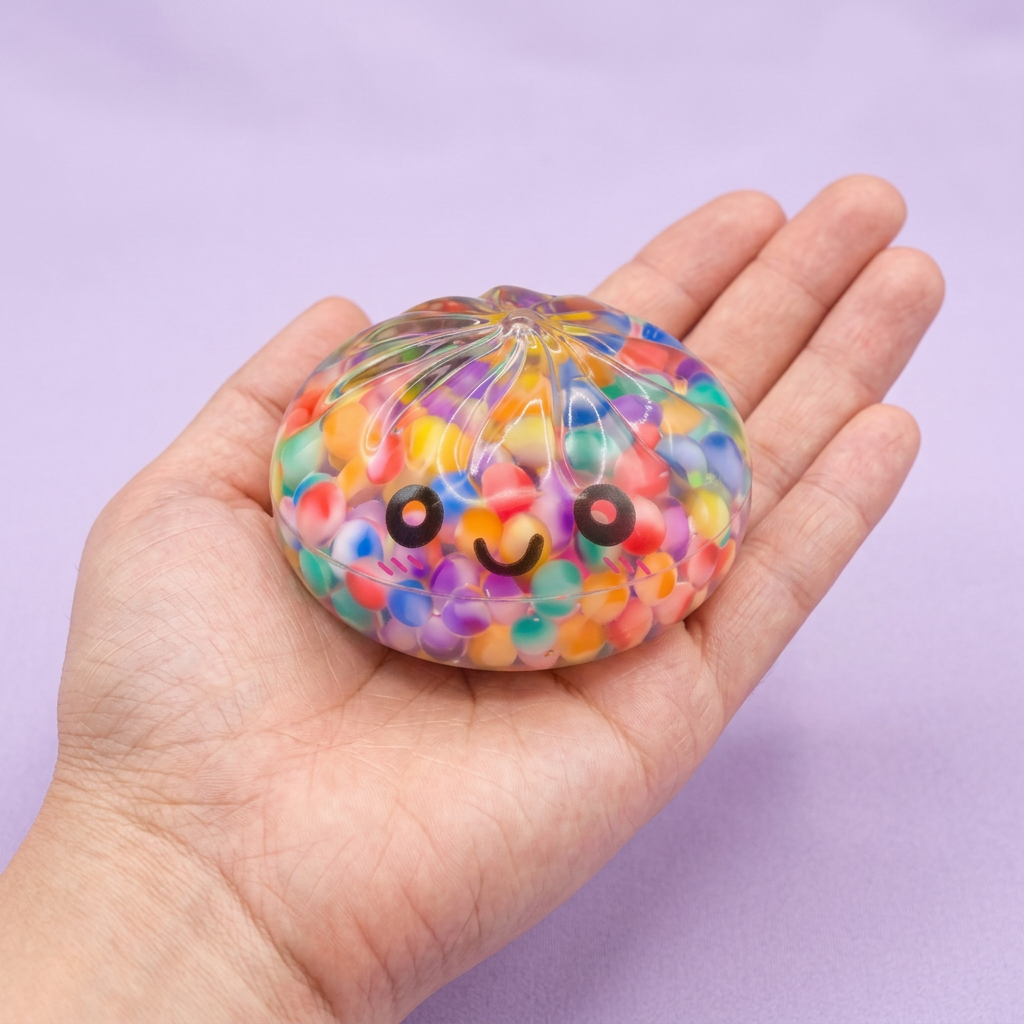 Mystery Dumpling Squishy Kupla kädessä — kokovertailu