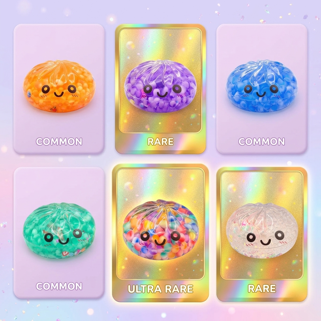 Mystery Dumpling Squishy Kupla puristettuna kädessä