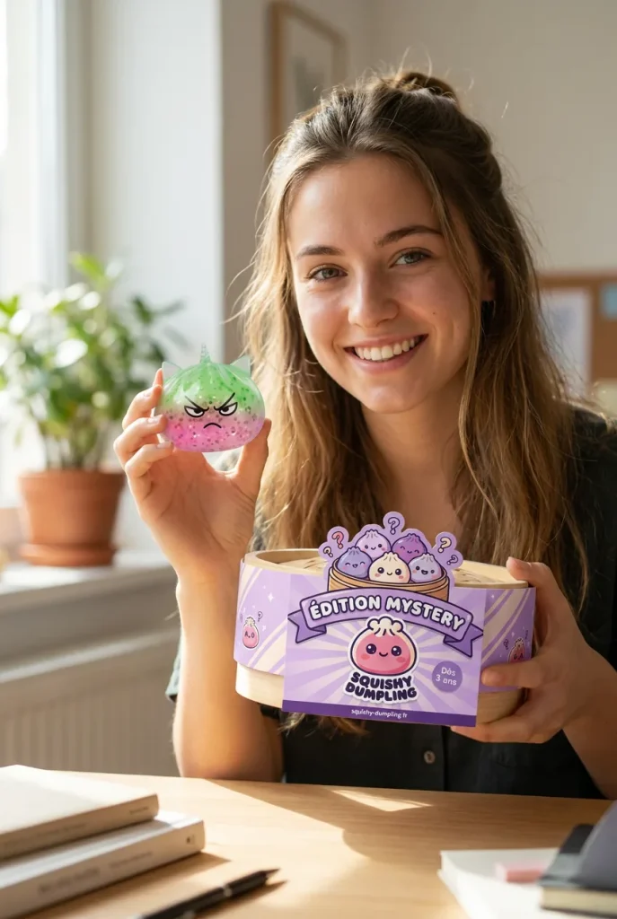 Glitter Dumpling Squishy Rare Yksisarvinen Yllätys pakkauksensa kanssa
