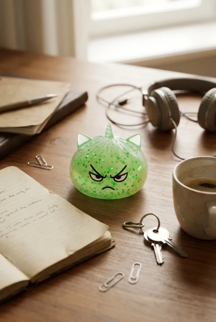 Glitter Dumpling Squishy Rare Yksisarvinen Yllätys työpöydällä