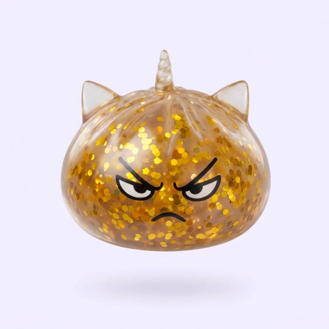Glitter Dumpling Squishy Rare Yksisarvinen Yllätys puristettuna kädessä