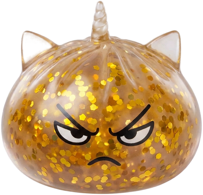 Glitter Dumpling Squishy Rare Yksisarvinen Yllätys puristettuna kädessä