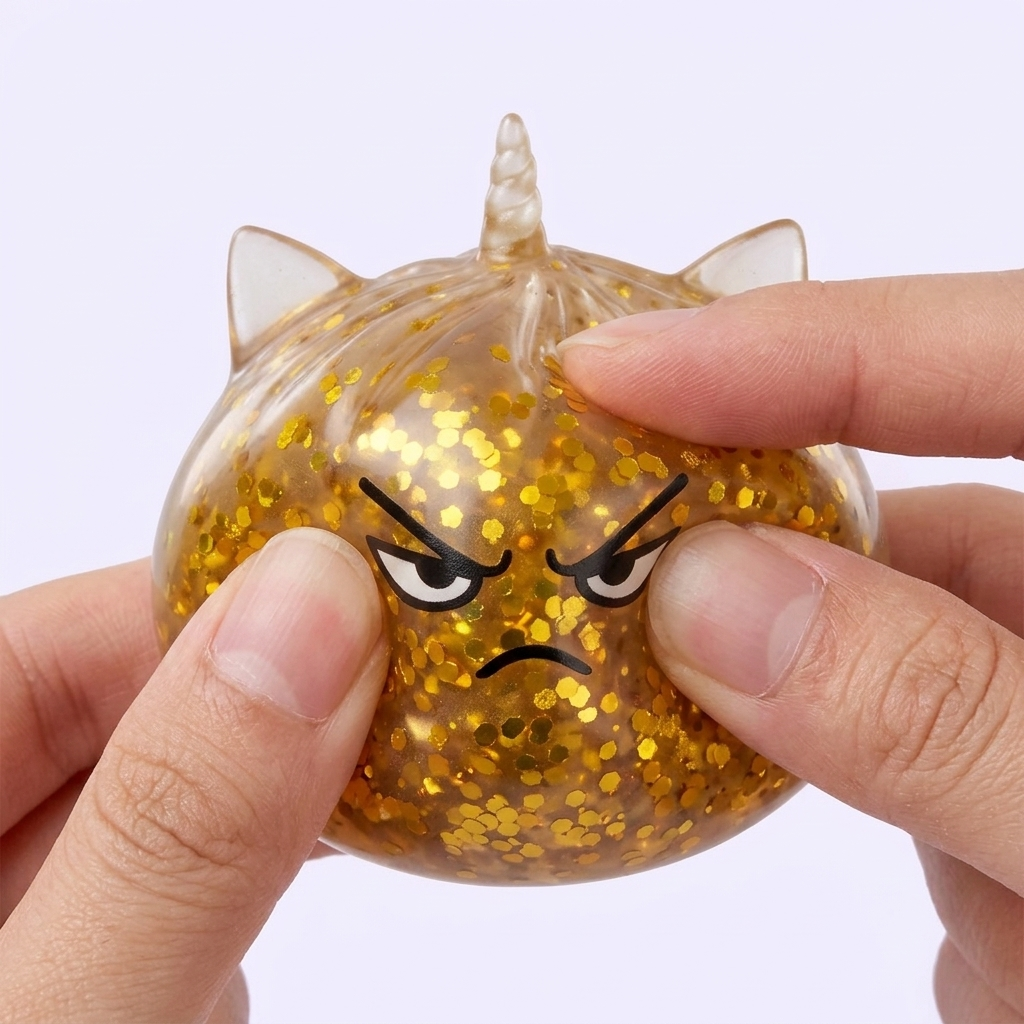 Glitter Dumpling Squishy Rare Yksisarvinen Yllätys slow rise -efekti toiminnassa