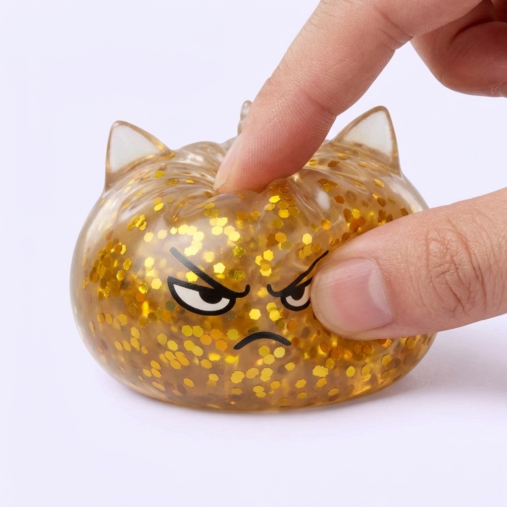 Glitter Dumpling Squishy Rare Yksisarvinen Yllätys puristettuna kädessä