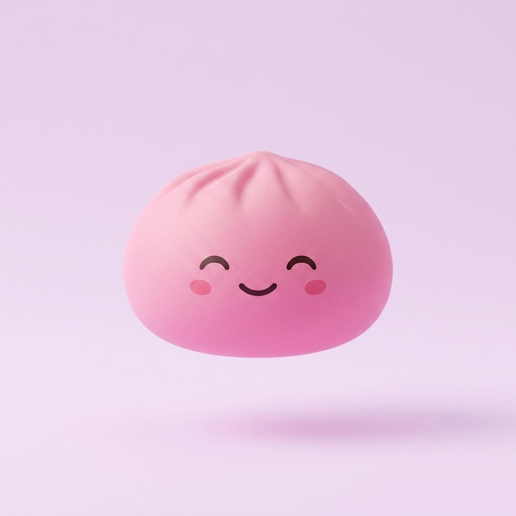 Mystery Dumpling Squishy Yllätyspakkaus puristettuna kädessä