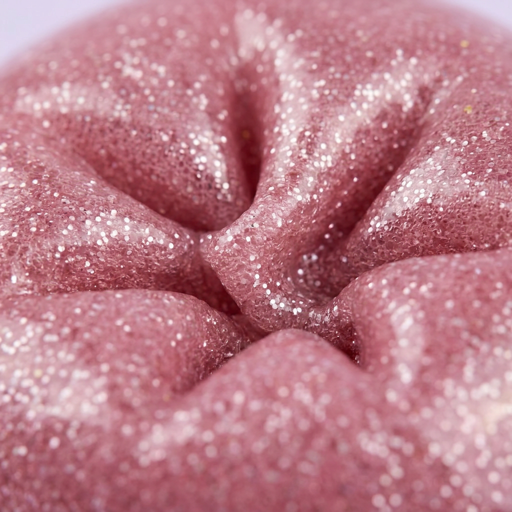 Dumpling Squishy Glitter Yksisarvinen Mystery makrokuva vaahdon pinnasta