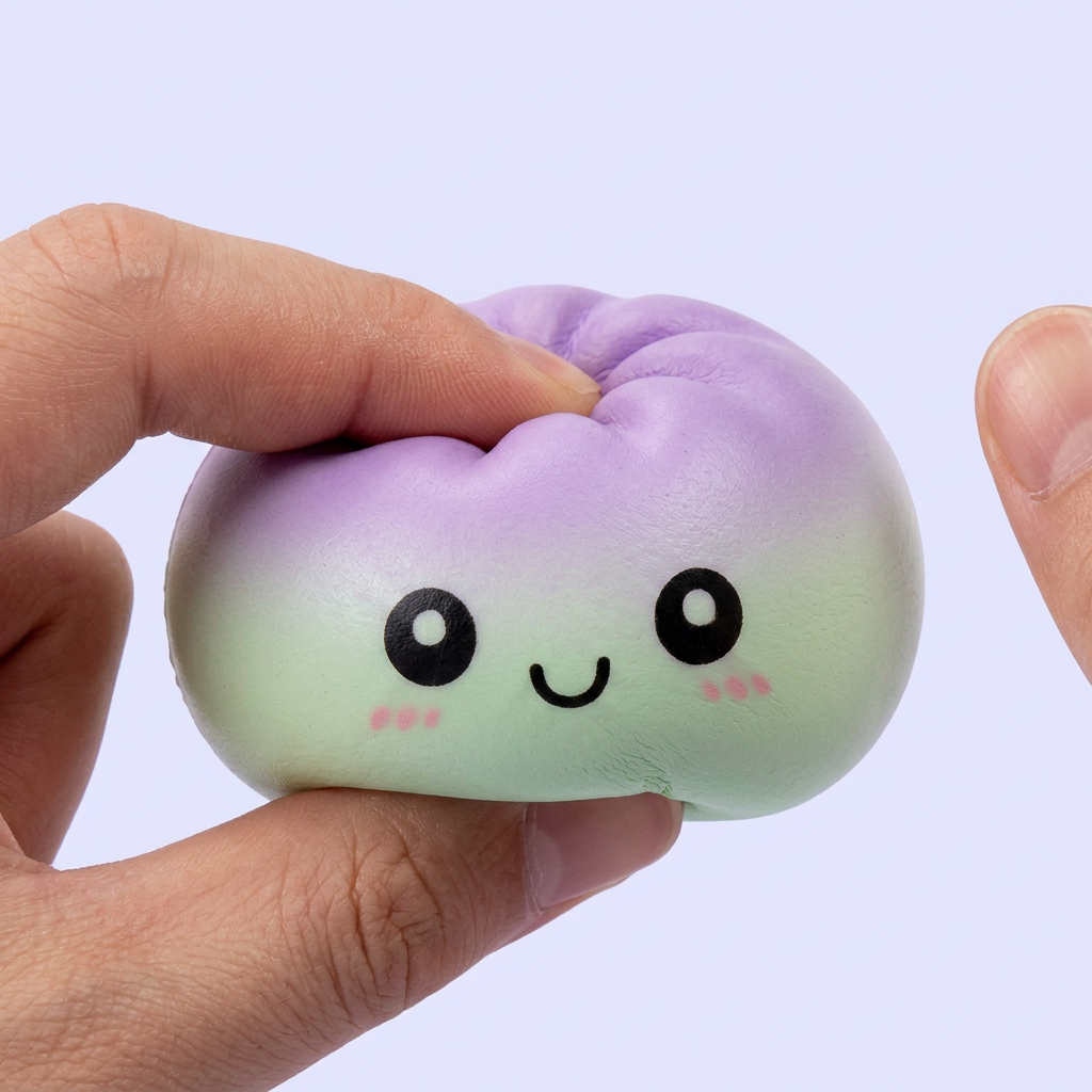 Dumpling Squishy Ombre Mystery -yllätyspakkaus slow rise -efekti toiminnassa