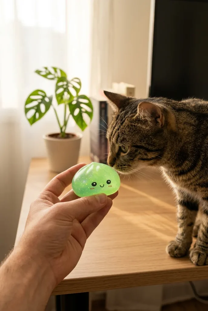 Dumpling Squishy Mystery Glow in the Dark Glitter -yllätys pehmolelun seurassa