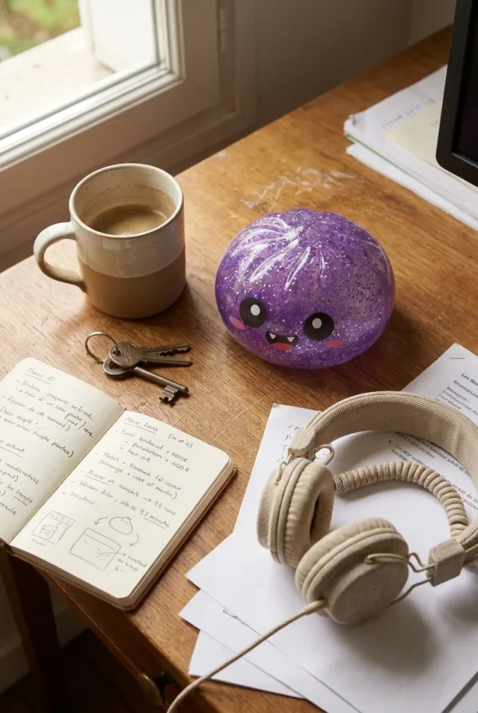 Squishy Dumpling Mystery Halloween -yllätyspakkaus työpöydällä