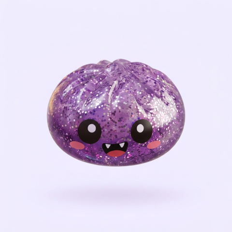 Squishy Dumpling Mystery Halloween -yllätyspakkaus puristettuna kädessä