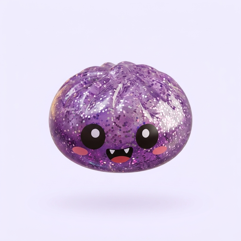 Squishy Dumpling Mystery Halloween -yllätyspakkaus puristettuna kädessä