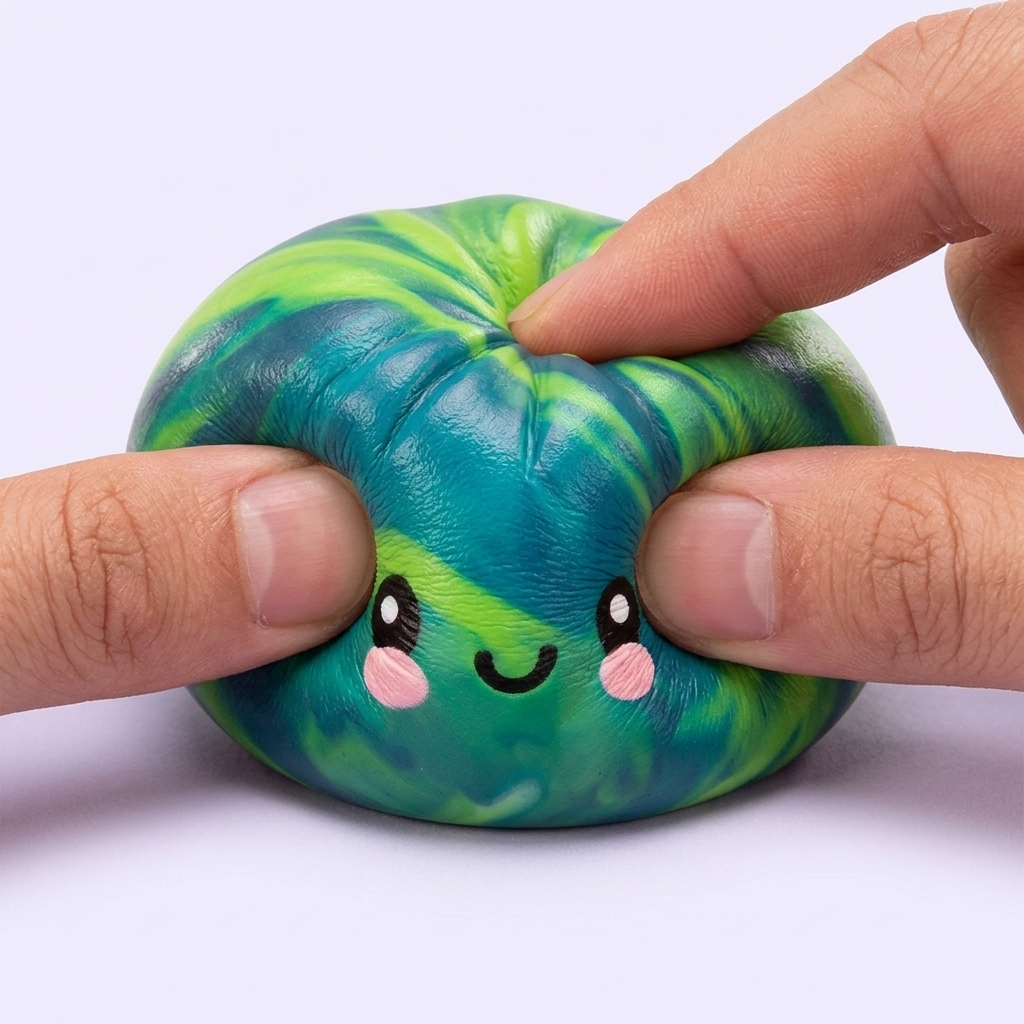 Dumpling Squishy Mystery Tie Dye -yllätyspakkaus slow rise -efekti toiminnassa