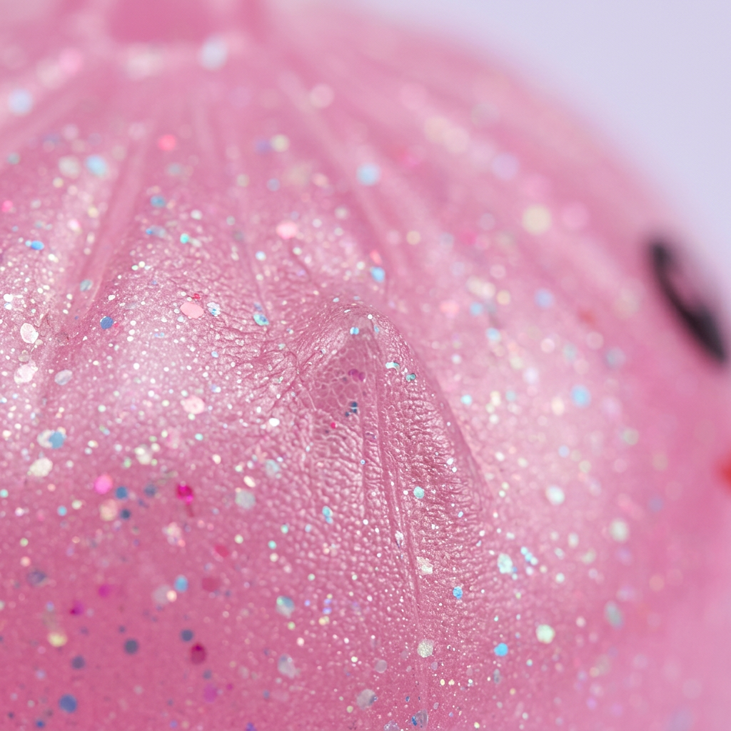 Unicorn Dumpling Squishy Mystery – Mini-yllätys makrokuva vaahdon pinnasta