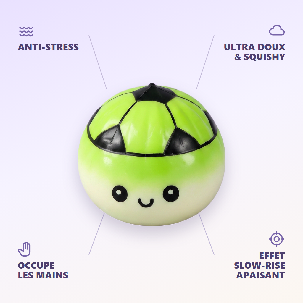 Mystery Dumpling Squishy Jalkapallo-yllätys infografiikka: tärkeimmät edut