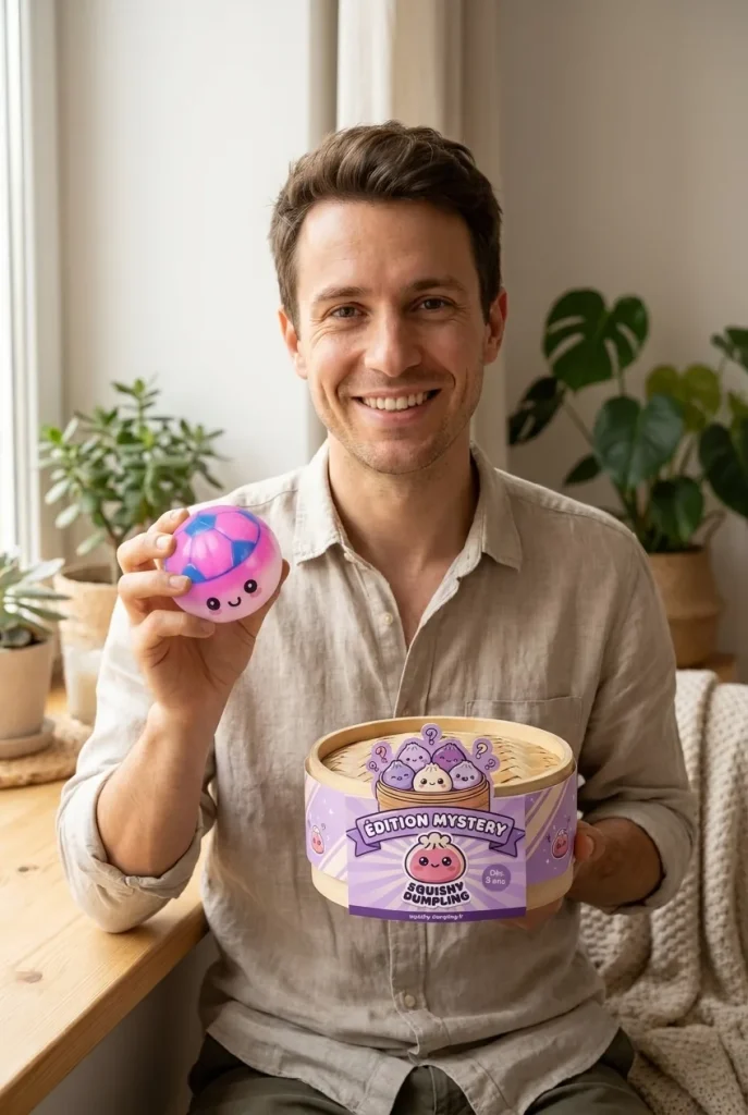 Mystery Dumpling Squishy Jalkapallo-yllätys pakkauksensa kanssa