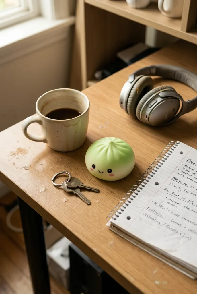 Mystery Dumpling Squishy Jalkapallo-yllätys työpöydällä