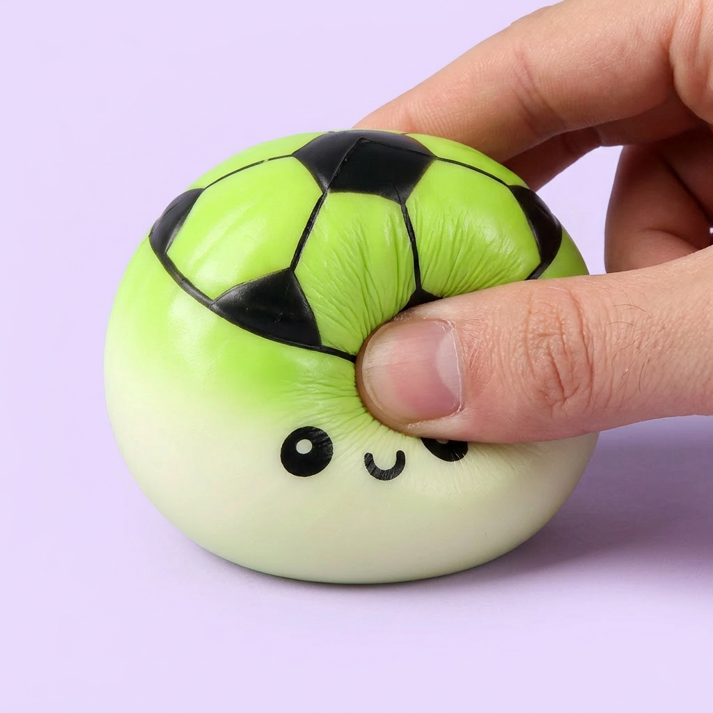 Mystery Dumpling Squishy Jalkapallo-yllätys slow rise -efekti toiminnassa