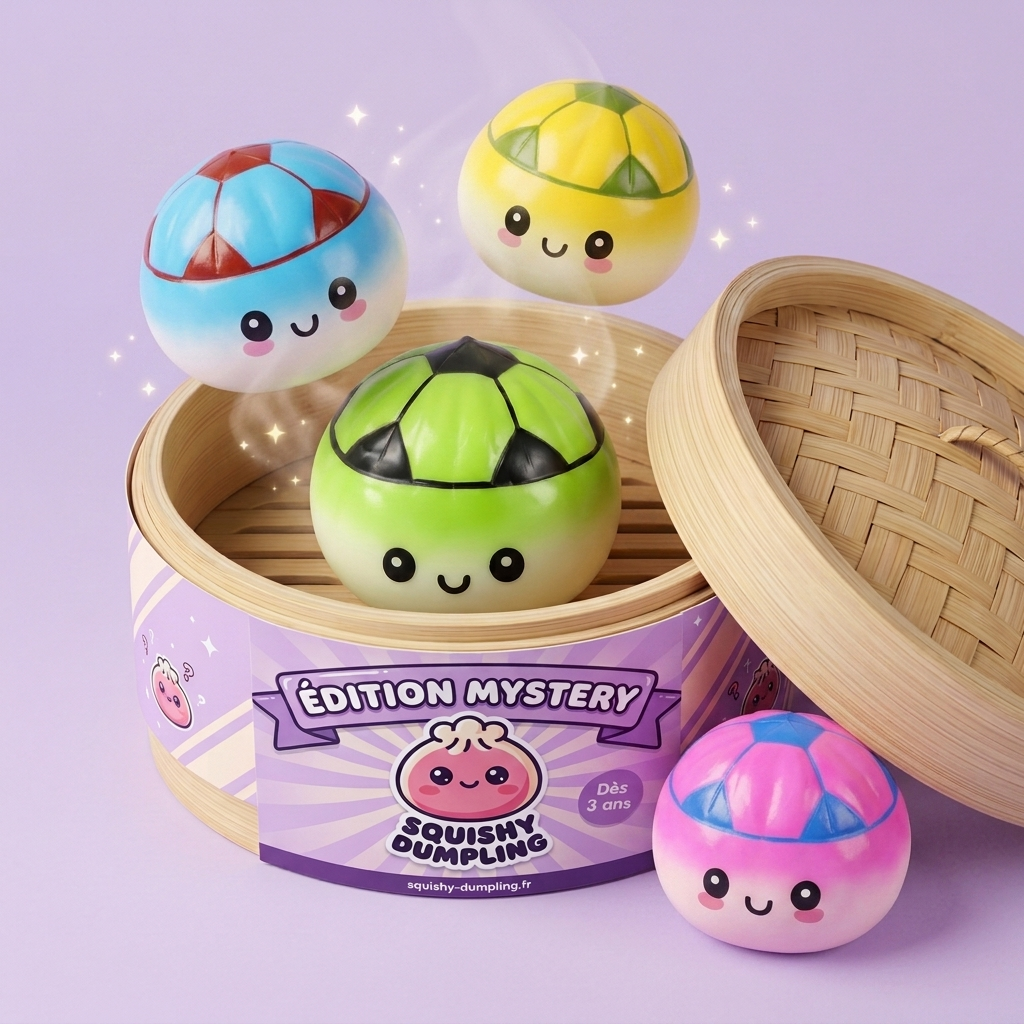 Mystery Dumpling Squishy Jalkapallo-yllätys puristettuna kädessä
