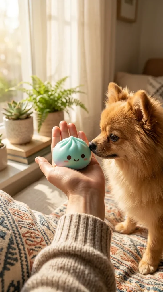 Mystery Squishy Dumpling -yövalo ja lemmikki — asiakaskuva