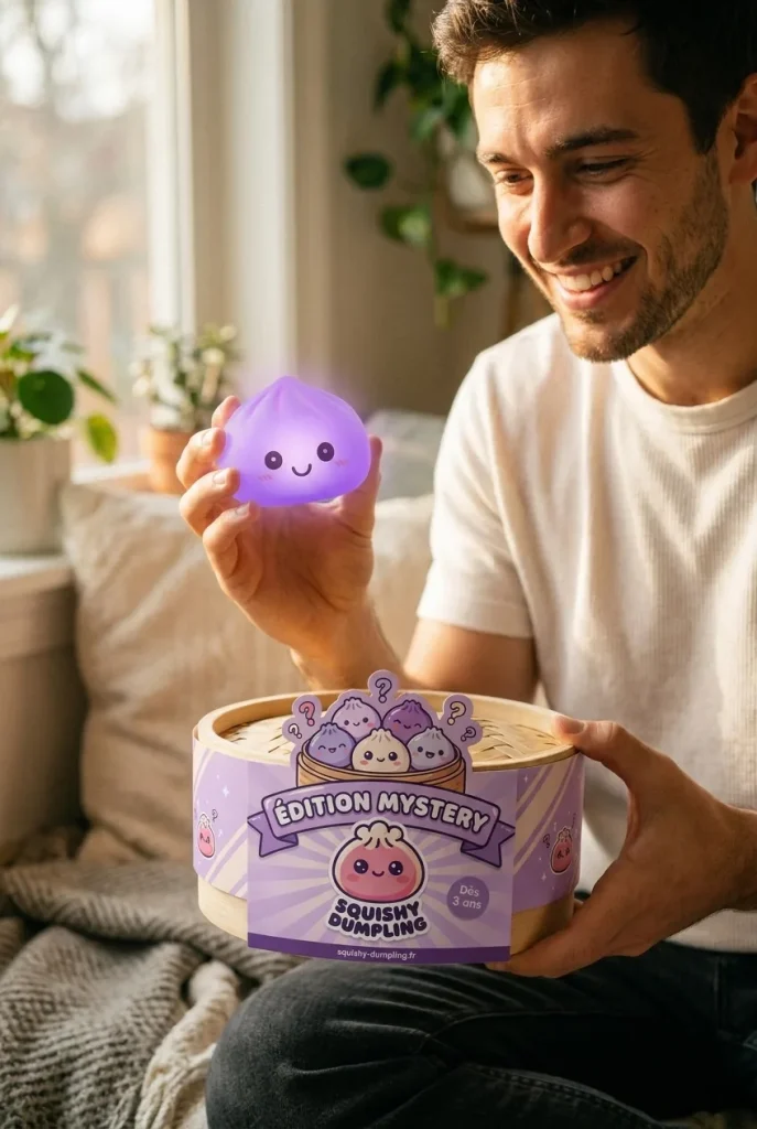 Mystery Squishy Dumpling -yövalo ja bambutyylinen höyrykori — asiakaskuva