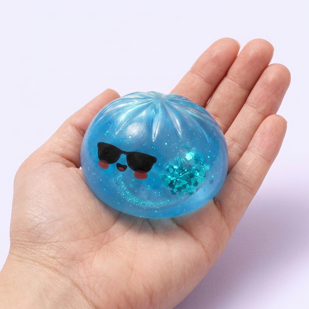 Mystery Dumpling Squishy Kesäeditio kädessä — kokovertailu
