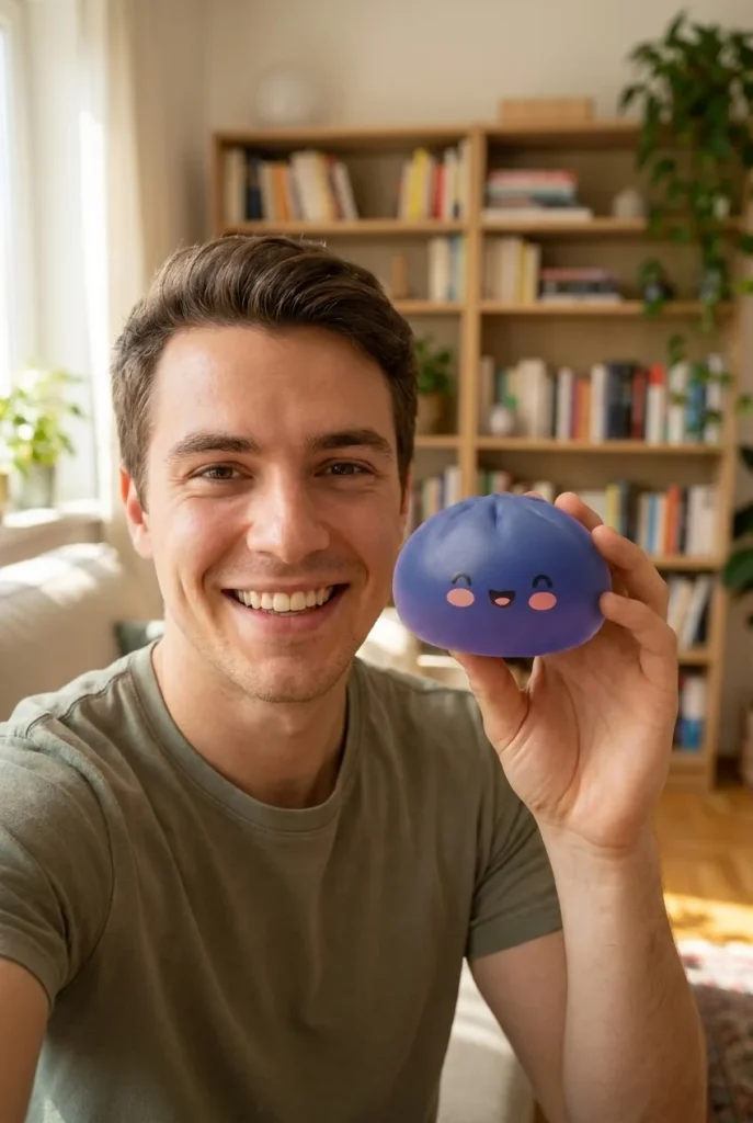 Dumpling Squishy Laivastonsininen Keskiyö arjen keskellä