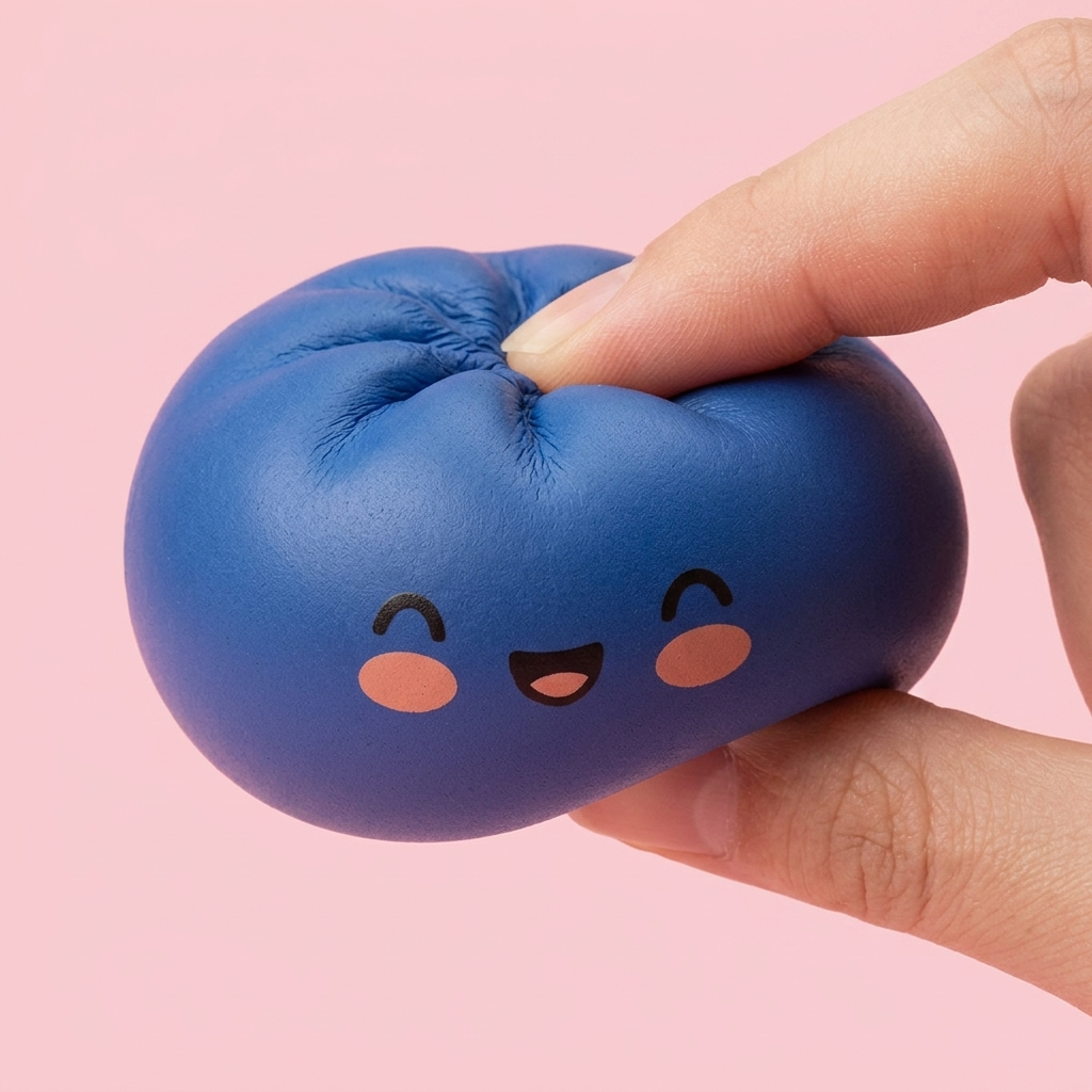 Dumpling Squishy Laivastonsininen Keskiyö slow rise -efekti toiminnassa