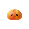 Squishy Dumpling Tie Dye Oranssi puristettuna kädessä