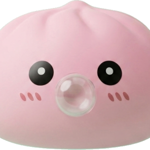 Dumpling Squishy Pinkki Bambukorissa — squishy antistressilelu, slow-rise, kawaii