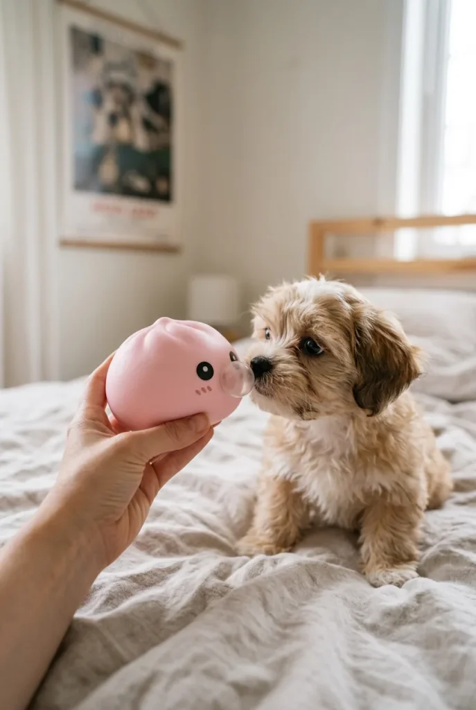 Dumpling Squishy Pinkki Bambukorissa ja lemmikki — asiakaskuva