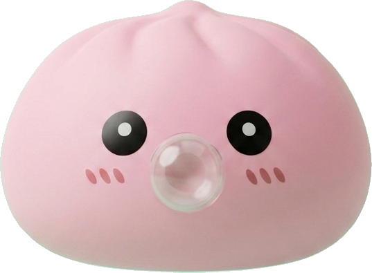 Dumpling Squishy Pinkki Bambukorissa — squishy antistressilelu, slow-rise, kawaii