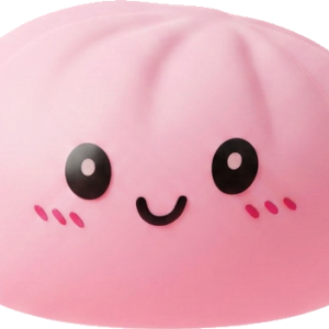 Pink Squishy Dumpling Kukkapehmeä — squishy antistressilelu, slow-rise, kawaii