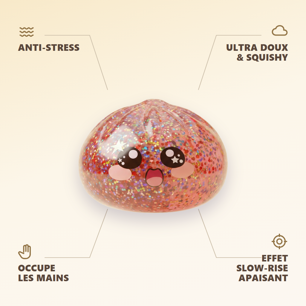 Galaxy Dumpling Squishy Pinkki Kawaii — antistress, ultrapehmeä, slow-rise