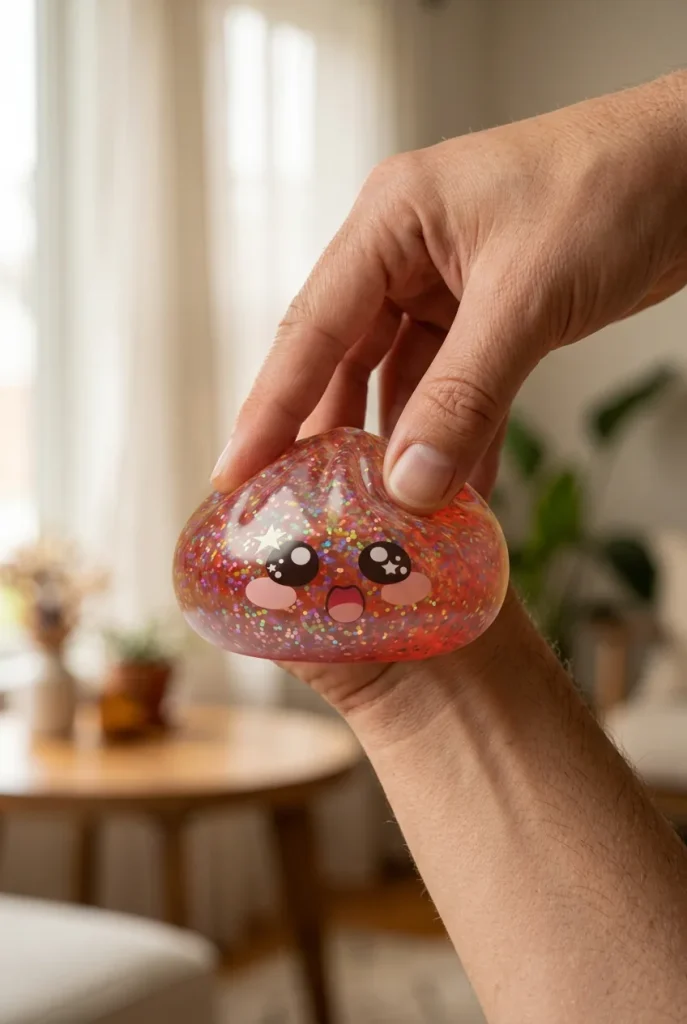 Galaxy Dumpling Squishy Pinkki Kawaii sormien välissä — asiakaskuva