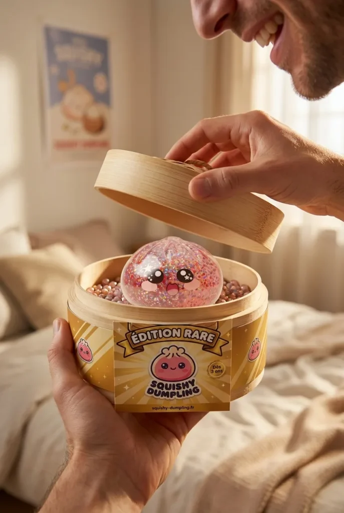 Galaxy Dumpling Squishy Pinkki Kawaii — unboxing, asiakaskuva