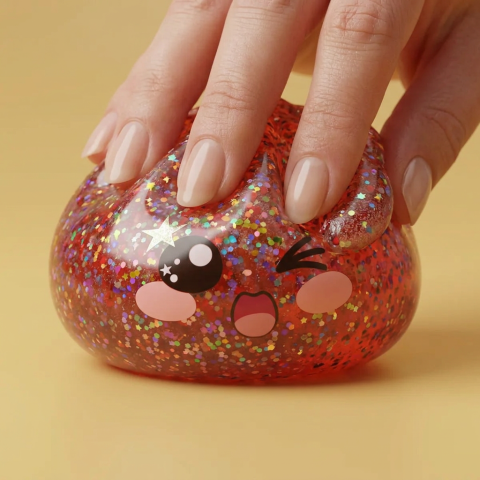 Galaxy Dumpling Squishy Pinkki Kawaii — slow-rise-efekti, vaahto palautuu muotoonsa