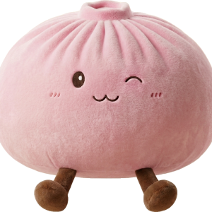 Squishy Dumpling Toy XXL Vaaleanpunainen — squishy antistressilelu, slow-rise, kawaii