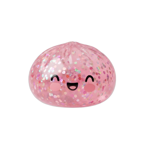 Dumpling Squishy Rose Sparkle Bubblegum -pinkki — squishy antistressilelu, slow-rise, kawaii